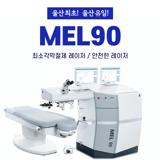MEL-90울산최초 Triple A 최소각막절제 레이져 / 가장 안전한 레이져 2016년 10월식 최신판 도입(16.11월)